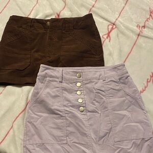 Brown and Lavender Skirt Set